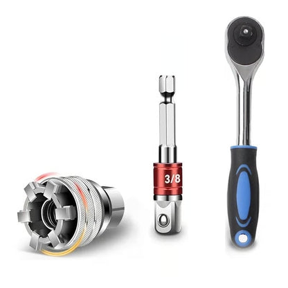 🔥 49% OFF Hot Sale! ⚡🛠️Upgraded Multi-function Adjustable Universal Socket Wrench – Master Maintenance Tool