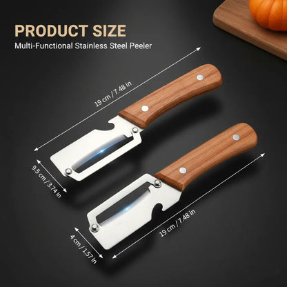 🎉Last Day Promotion🔪 All-in-One Stainless Steel Peeler | Razor-Sharp Blade with Bottle Opener 🍎 50K+ SOLD! 🏆