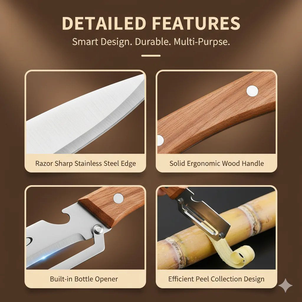 🎉Last Day Promotion🔪 All-in-One Stainless Steel Peeler | Razor-Sharp Blade with Bottle Opener 🍎 50K+ SOLD! 🏆