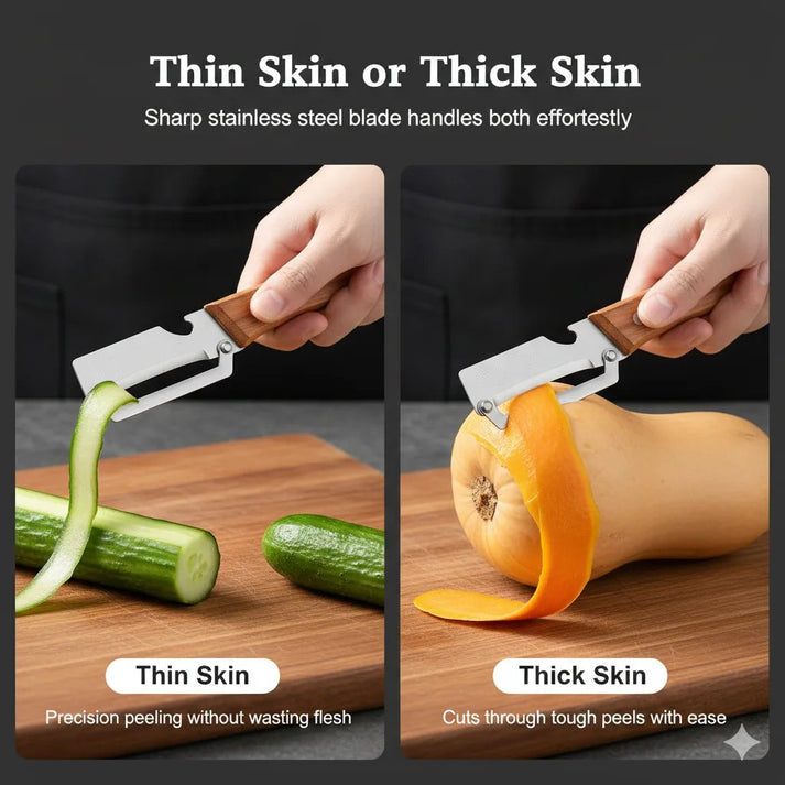 🎉Last Day Promotion🔪 All-in-One Stainless Steel Peeler | Razor-Sharp Blade with Bottle Opener 🍎 50K+ SOLD! 🏆