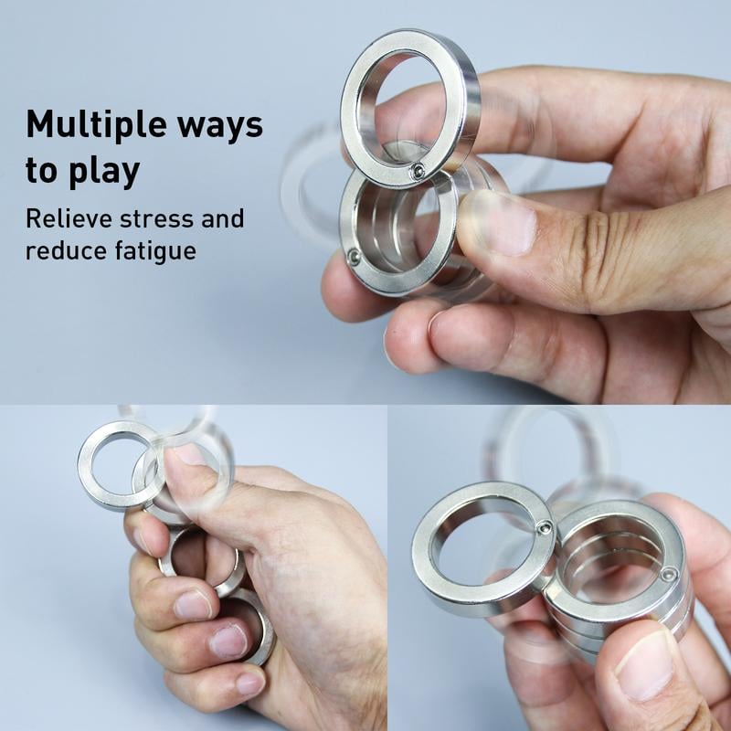 🛡️ Foldable Ring – Standard Edition (Stress-Relief) 🟢 | Three-Point Contact Protector – Upgrade Edition 🔋 Rechargeable + LED 🔦