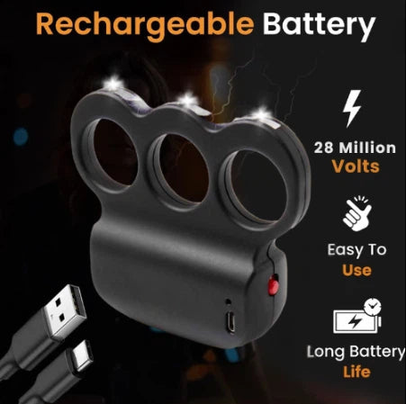 🛡️ Foldable Ring – Standard Edition (Stress-Relief) 🟢 | Three-Point Contact Protector – Upgrade Edition 🔋 Rechargeable + LED 🔦